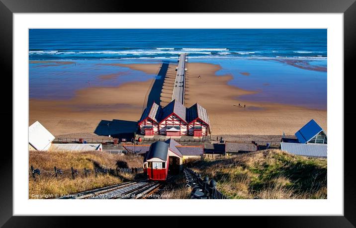 Saltburn Pier  Framed Mounted Print by Andrew  Sturdy