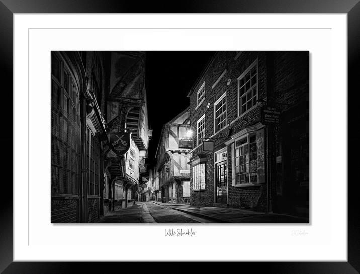 Little Shambles in mono  black and white Framed Mounted Print by JC studios LRPS ARPS
