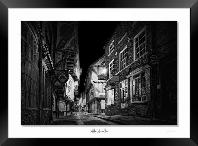 Little Shambles in mono  black and white Framed Print by JC studios LRPS ARPS