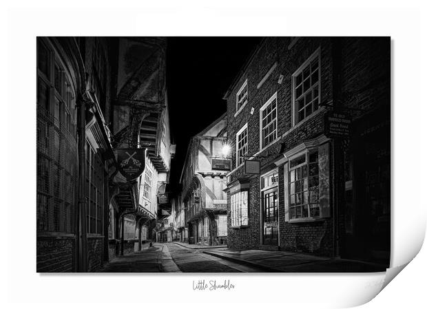 Little Shambles in mono  black and white Print by JC studios LRPS ARPS