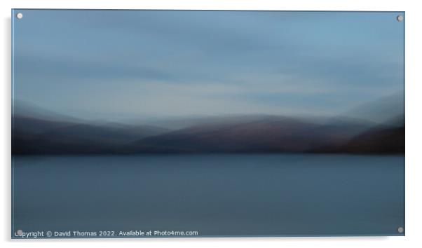 Ullswater Lake ICM Acrylic by David Thomas