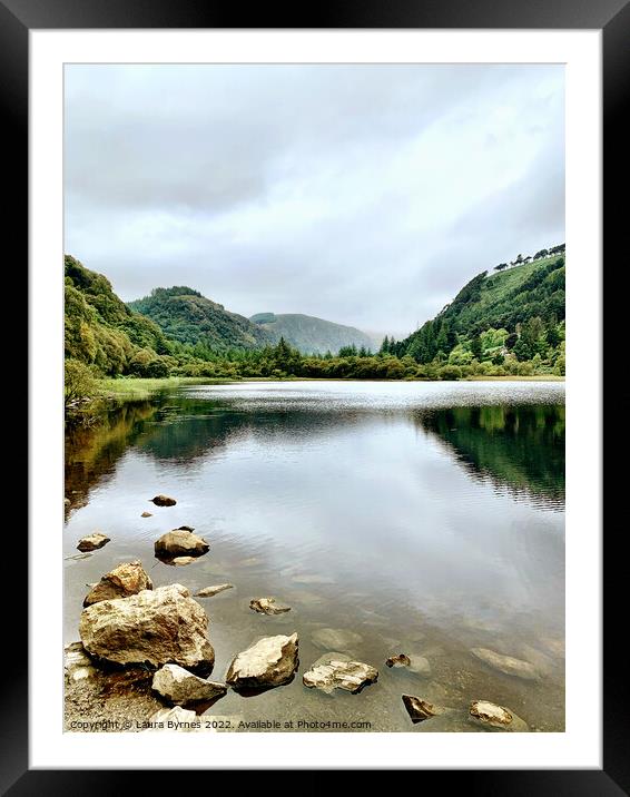 Glendalough Valley, Co. Wicklow, Ireland Framed Mounted Print by Laura Byrnes