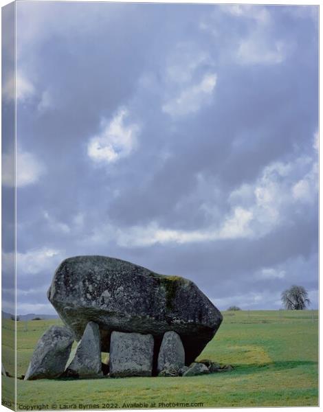 Brownshill Dolmen, Co. Carlow, Ireland Canvas Print by Laura Byrnes