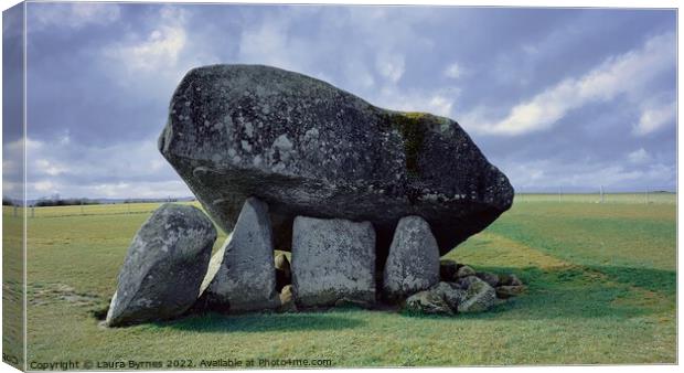Neolithic Dolmen, Co. Carlow, Ireland Canvas Print by Laura Byrnes