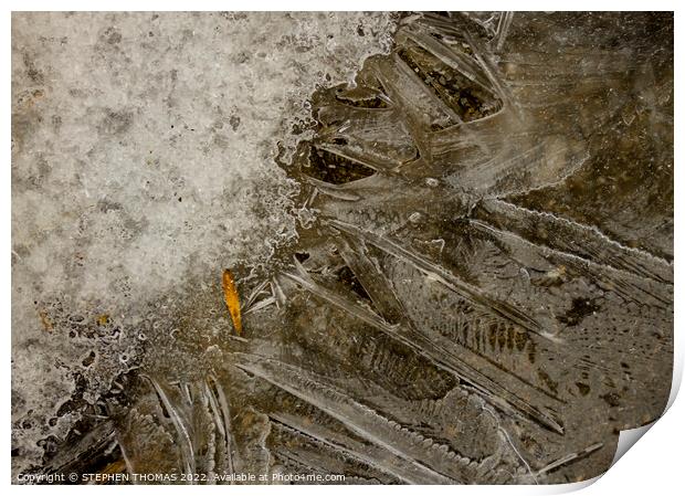 Spring Melt/Freeze Abstract Print by STEPHEN THOMAS