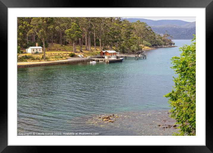 View of Mason Cove from the Guard Tower - Port Arthur Framed Mounted Print by Laszlo Konya