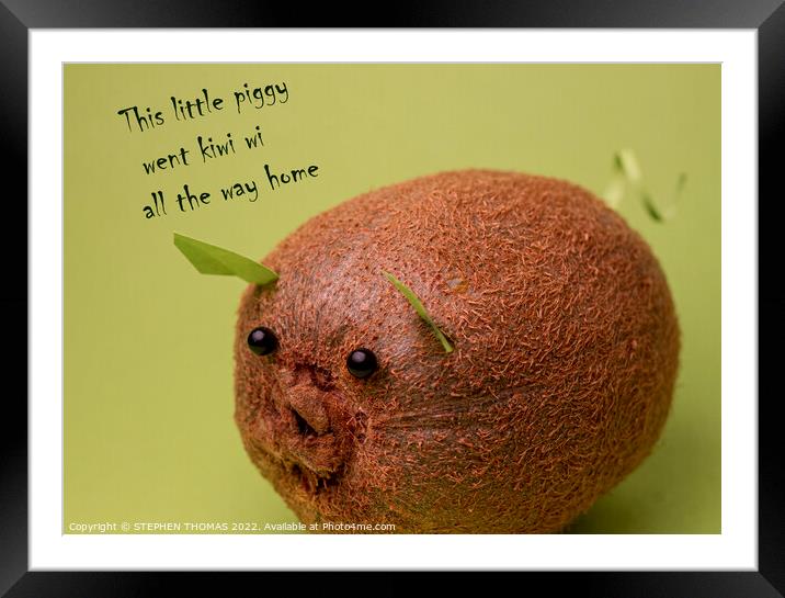 This Little Piggy Went Kiwi Wi All The Way Home Framed Mounted Print by STEPHEN THOMAS