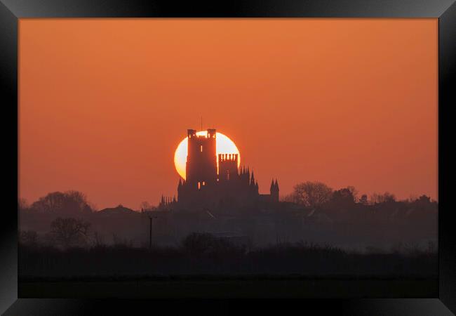 Ely Cathedral at Sunrise Framed Print by Andrew Sharpe