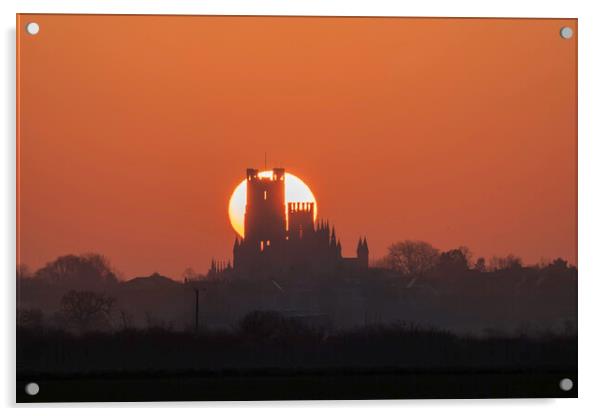 Ely Cathedral at Sunrise Acrylic by Andrew Sharpe