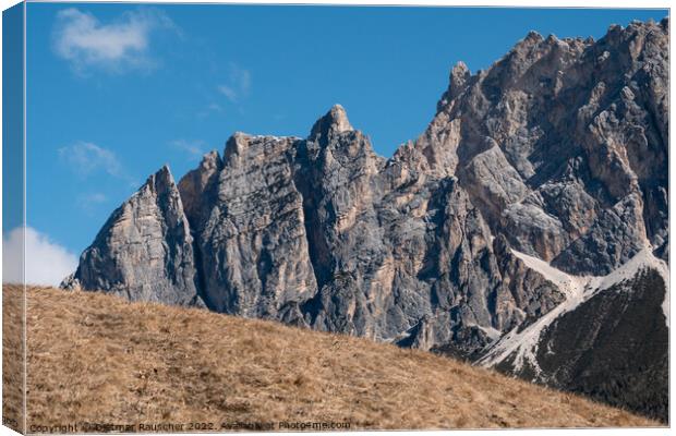 Pomagagnon Mountain in the Dolomites near Cortina d'Ampezzo Canvas Print by Dietmar Rauscher