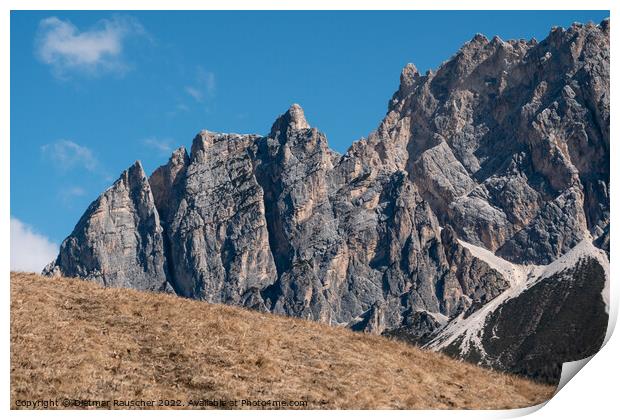 Pomagagnon Mountain in the Dolomites near Cortina d'Ampezzo Print by Dietmar Rauscher