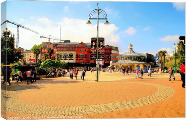 Town centre, Bournemouth, Dorset. Canvas Print by john hill