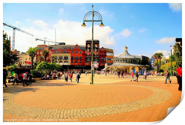 Town centre, Bournemouth, Dorset. Print by john hill