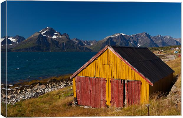 Fjordpanorama north of Tromsoe, Norway Canvas Print by Thomas Schaeffer