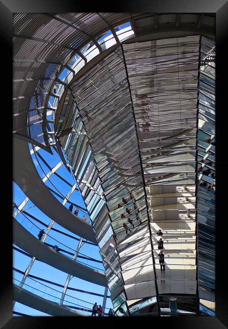 Reichstag Dome German Bundestag Berlin Germany Framed Print by Andy Evans Photos