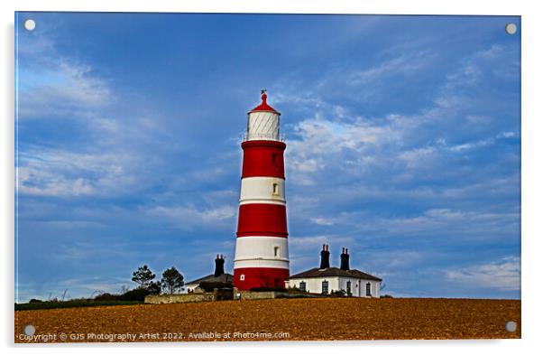 Happisburgh Lighthouse Rear View Acrylic by GJS Photography Artist
