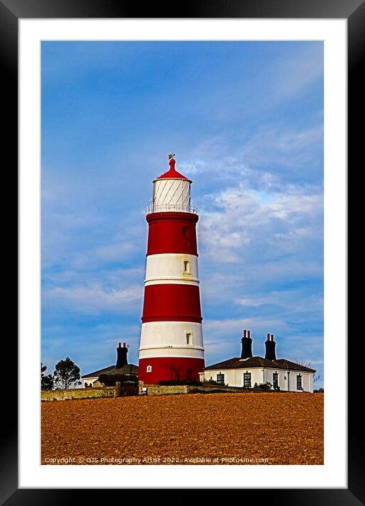 Happisburgh Lighthouse Weatherbeaten Framed Mounted Print by GJS Photography Artist