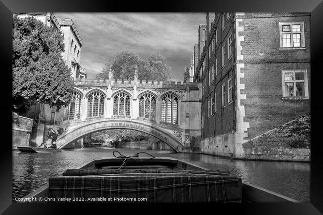Bridge of Sighs, Cambridge Framed Print by Chris Yaxley