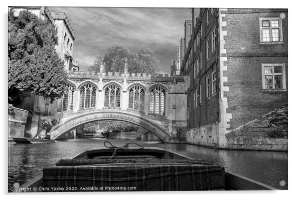 Bridge of Sighs, Cambridge Acrylic by Chris Yaxley