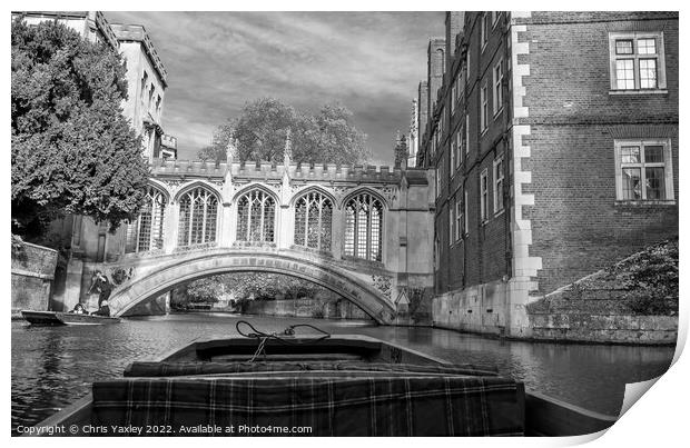 Bridge of Sighs, Cambridge Print by Chris Yaxley