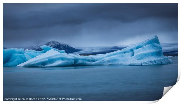 Jokulsarlon glacier lagoon in Iceland Print by Paulo Rocha