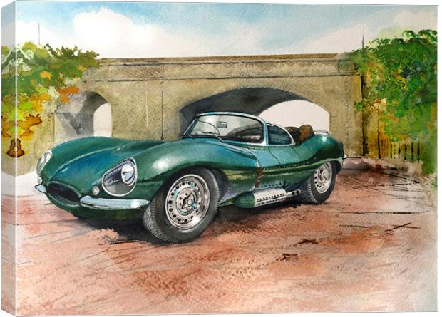 Jaguar XKSS Canvas Print by John Lowerson