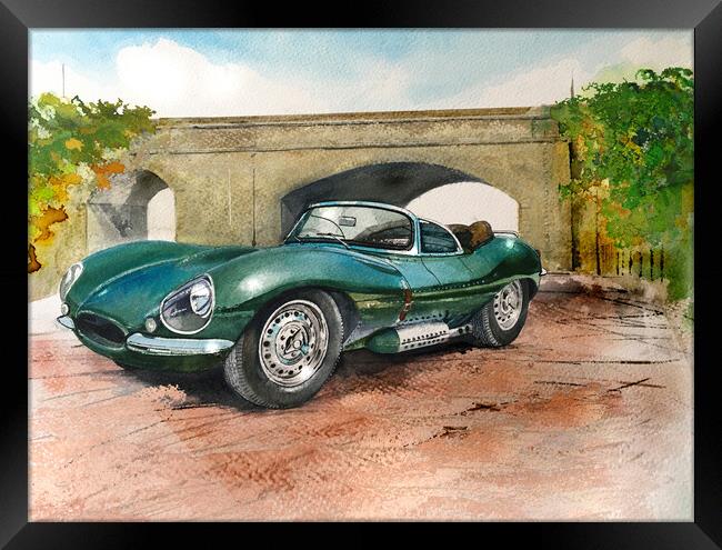 Jaguar XKSS Framed Print by John Lowerson