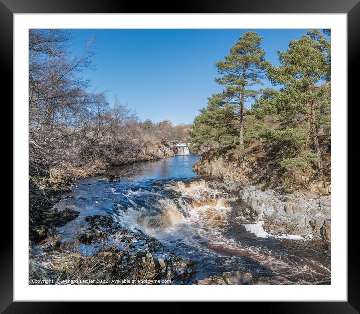 Low Force Waterfall from the Pennine Way way at Wy Framed Mounted Print by Richard Laidler