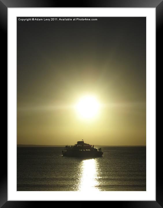 Sunset at Sea Framed Mounted Print by Adam Levy