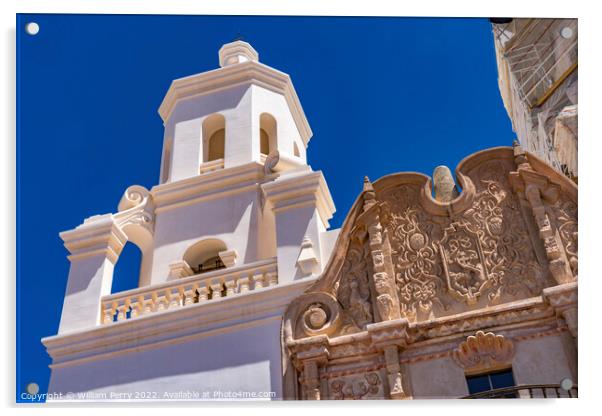 Front Mission San Xavier del Bac Catholic Church Tucson Arizona Acrylic by William Perry