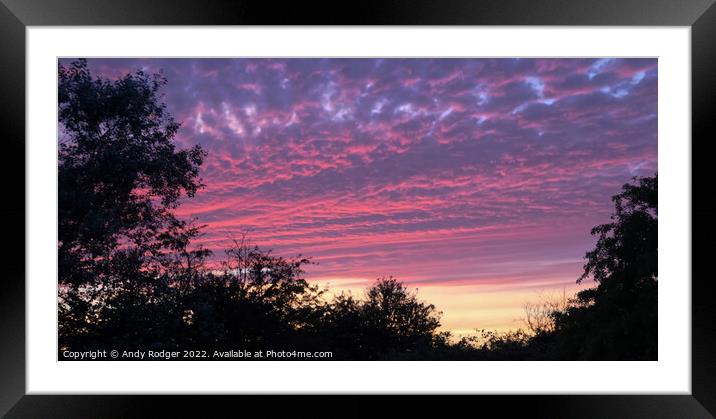 Evening Sky Framed Mounted Print by Andy Rodger