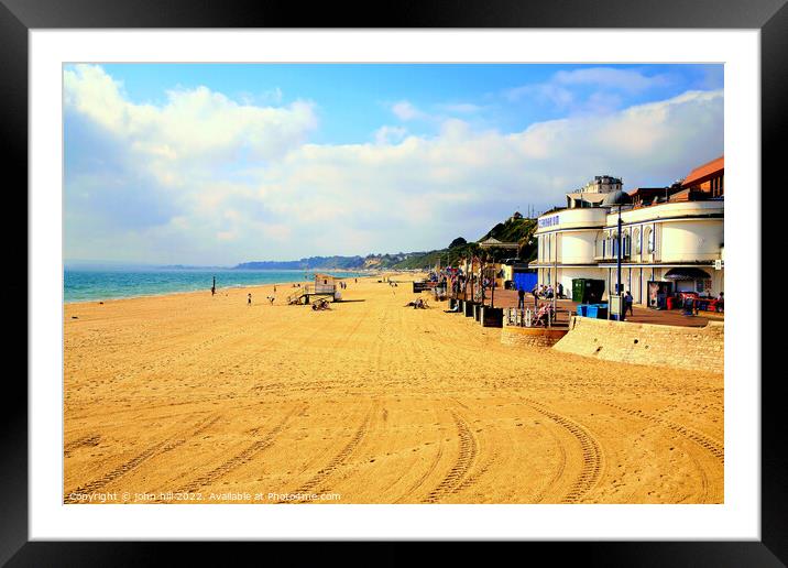 Bournemouth beach. Framed Mounted Print by john hill