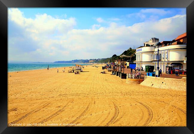 Bournemouth beach. Framed Print by john hill