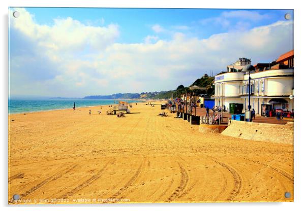 Bournemouth beach. Acrylic by john hill
