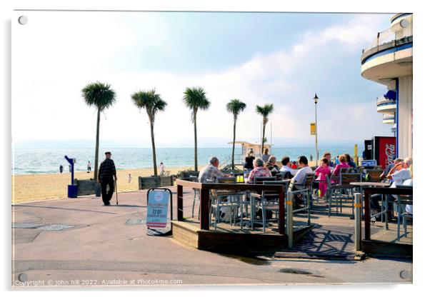 Seafront Alfresco, Bournemouth, UK. Acrylic by john hill