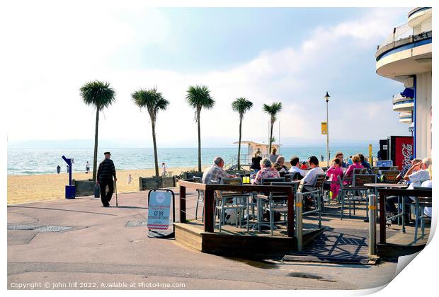 Seafront Alfresco, Bournemouth, UK. Print by john hill