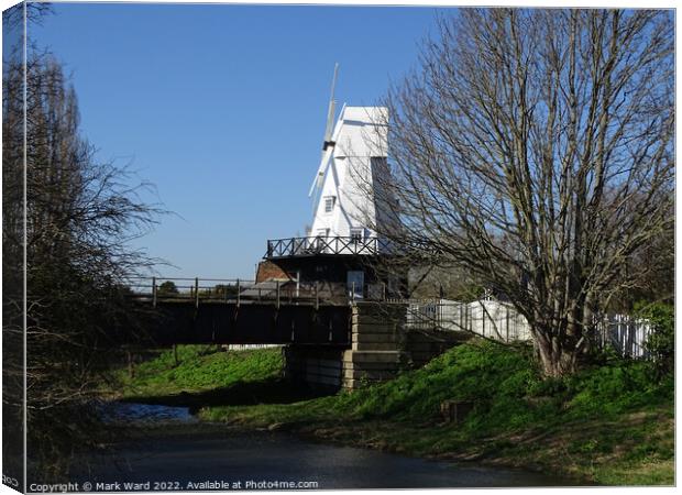Rye Windmill on the River Tillingham Canvas Print by Mark Ward