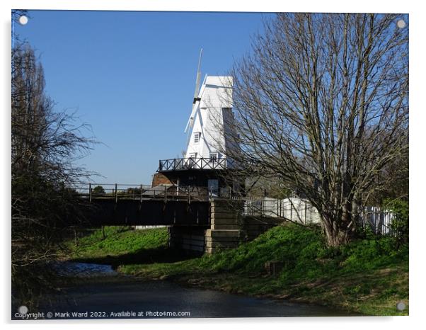 Rye Windmill on the River Tillingham Acrylic by Mark Ward