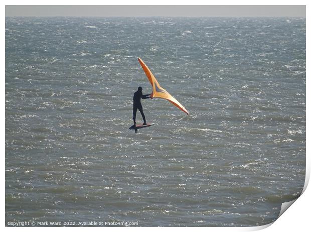 Wing Foiling in Bexhill. Print by Mark Ward