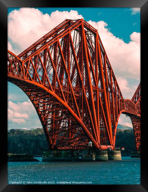 Forth Rail Bridge  Framed Print by John Somerville