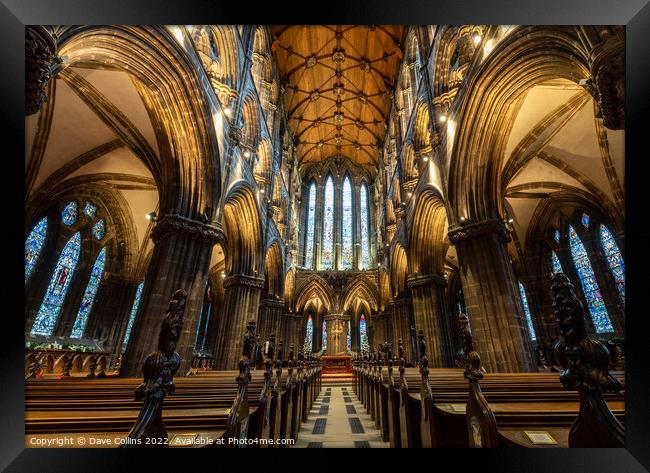 Interior of Glasgow Cathedral, Glasgow, Scotland Framed Print by Dave Collins