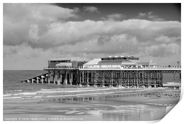 Cromer Pier on the North Norfolk Coast Print by Chris Yaxley