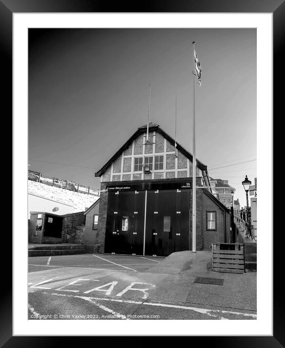 The old RNLI lifeboat station, Cromer Framed Mounted Print by Chris Yaxley