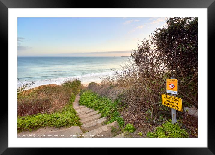 The path down to Carbis Bay beach, Cornwall Framed Mounted Print by Gordon Maclaren