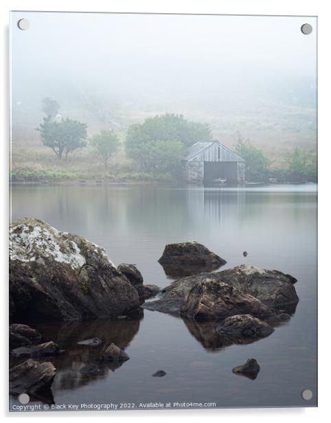 Cregennan Lakes Boathouse Acrylic by Black Key Photography