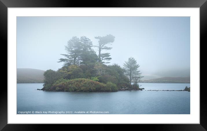 Cregennan Lakes Island Framed Mounted Print by Black Key Photography