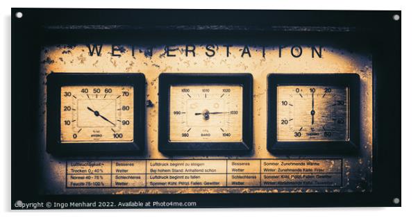 The old golden weather station Acrylic by Ingo Menhard