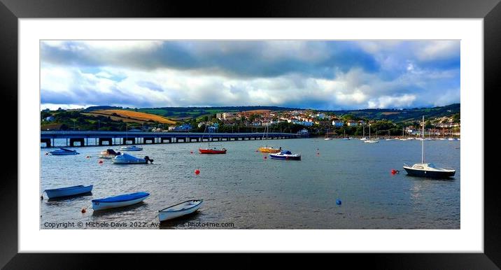 View from Shaldon Beach Framed Mounted Print by Michele Davis