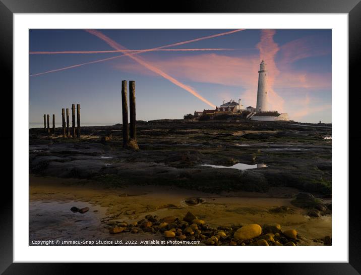 St Mary's Lighthouse Framed Mounted Print by Storyography Photography