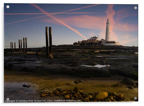 St Mary's Lighthouse Acrylic by Storyography Photography